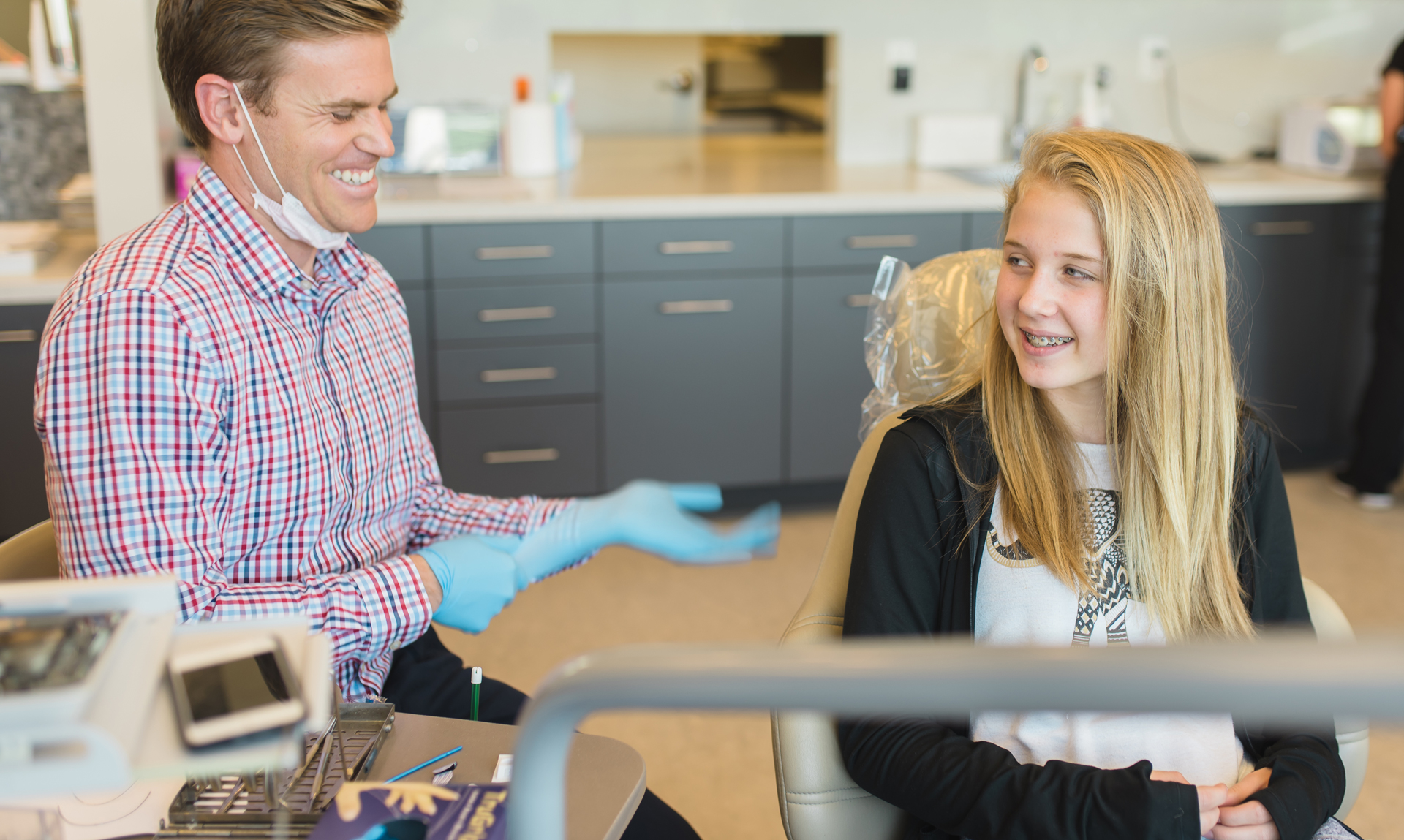 Dr Heaps With Smiling Teen Patient